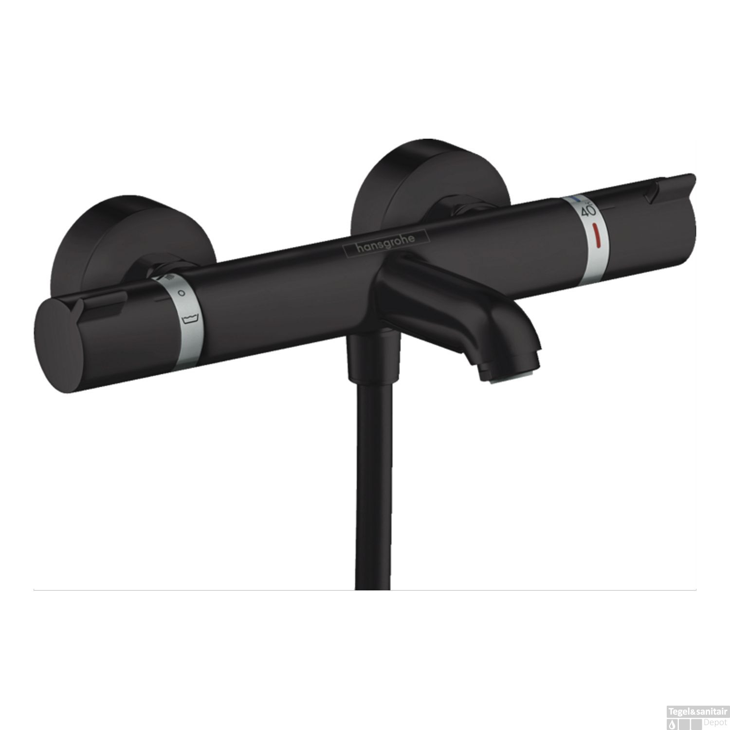 Foto: opbouw badthermostaat ecostat comfort hansgrohe mat zwart shop