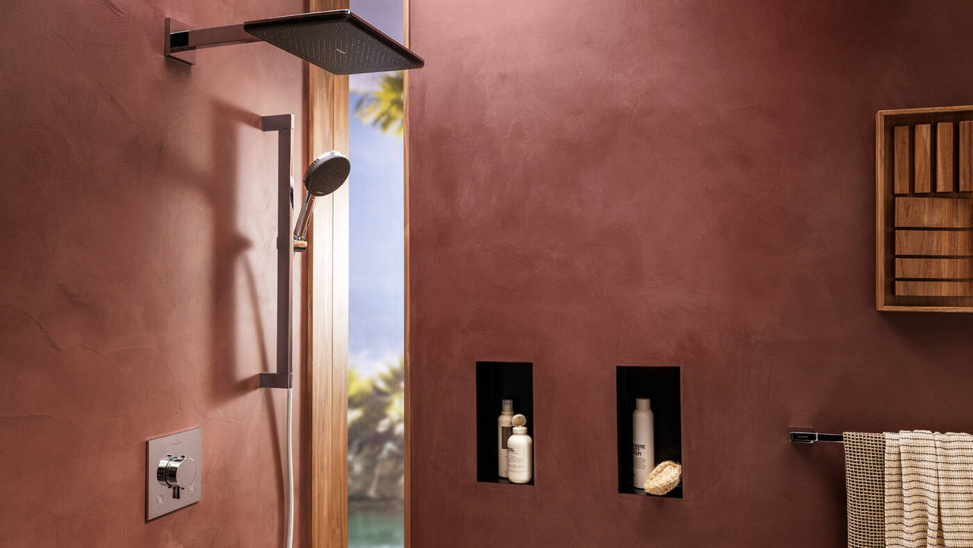 Foto: raindance alive e showersystem with thermostat ambiance 16x9