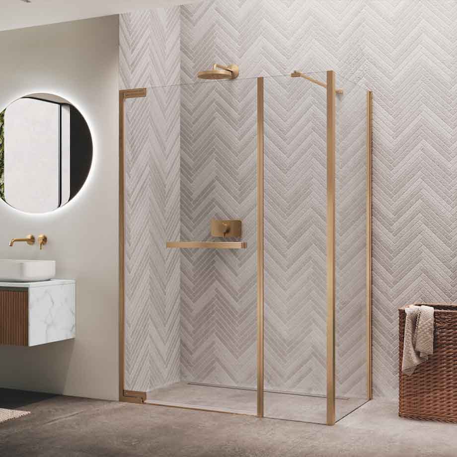 Foto : Kleur in de badkamer: Novellini N180 geeft de douche een stijlvolle uitstraling
