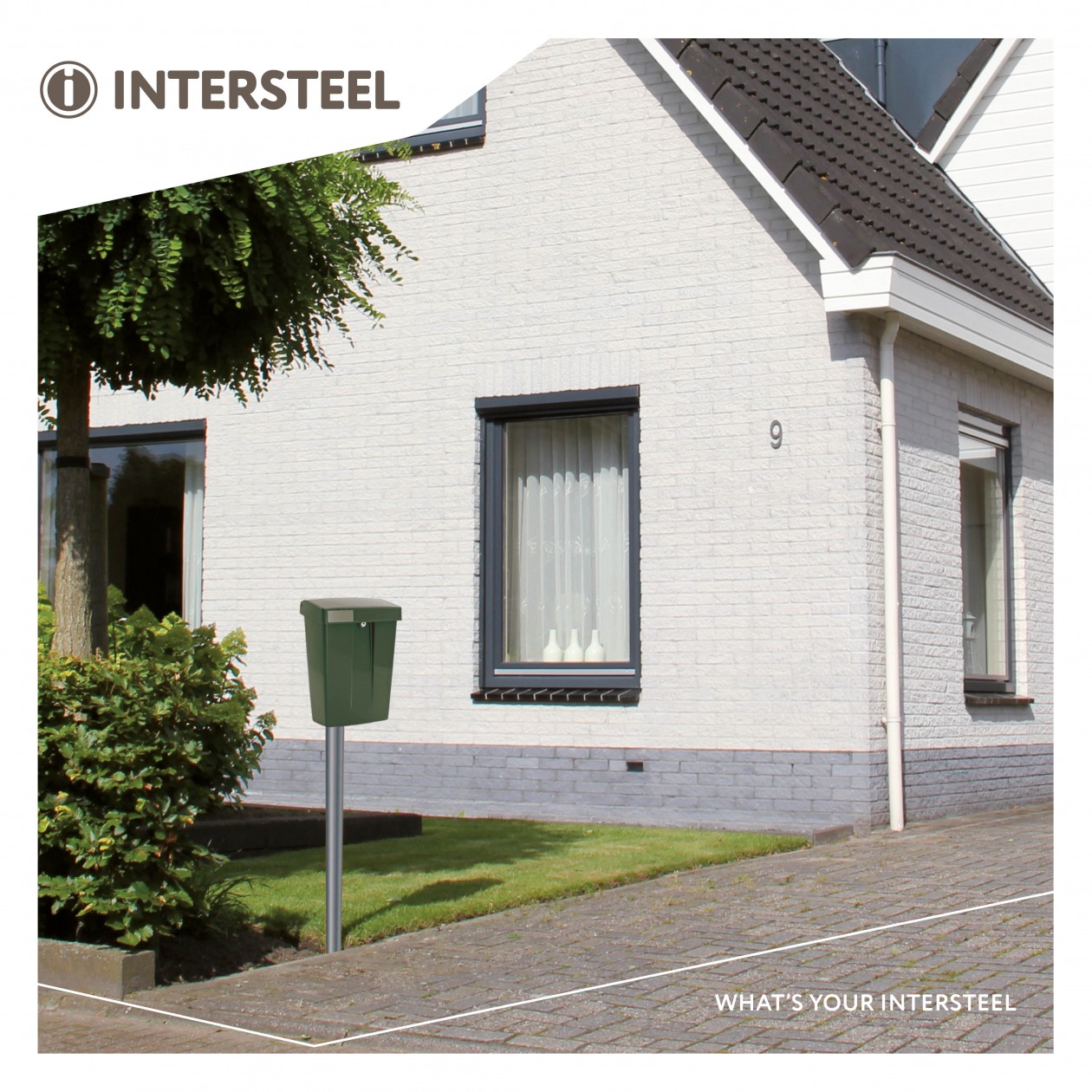 Foto: w3 Intersteel brievenbus groen