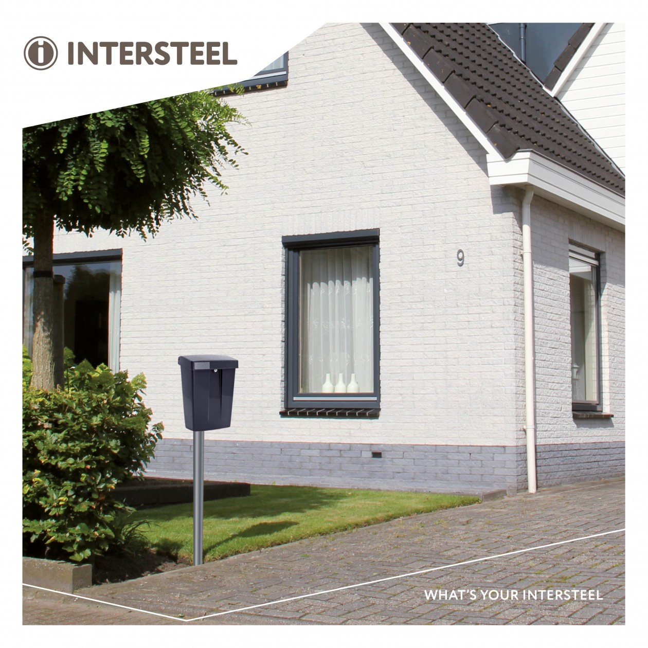 Foto: w3 Intersteel brievenbus mat zwart