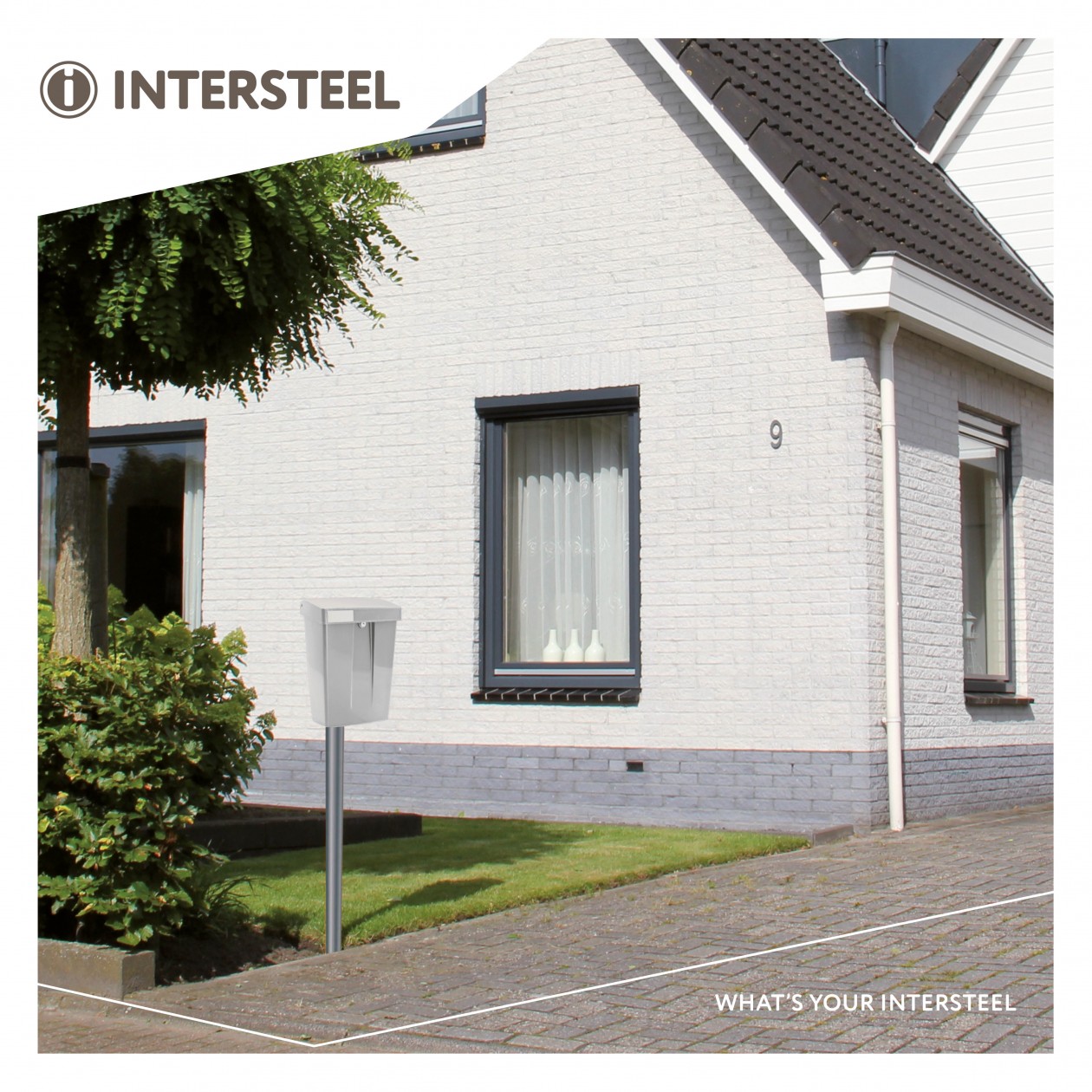 Foto: w3 Intersteel brievenbus zilver