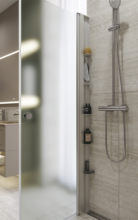 Foto : Meer opbergruimte, minder rommel in de douche