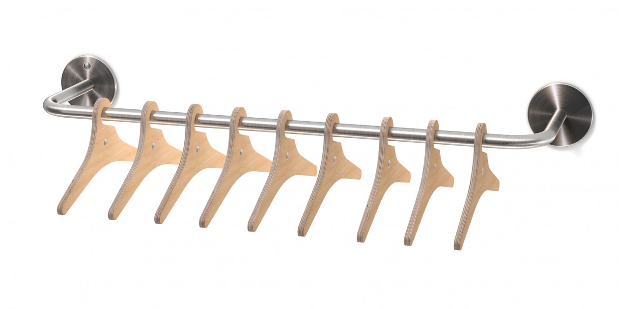 Foto: w3 Wall Horizontal coatrack 4 RiZZ TeunFleskens
