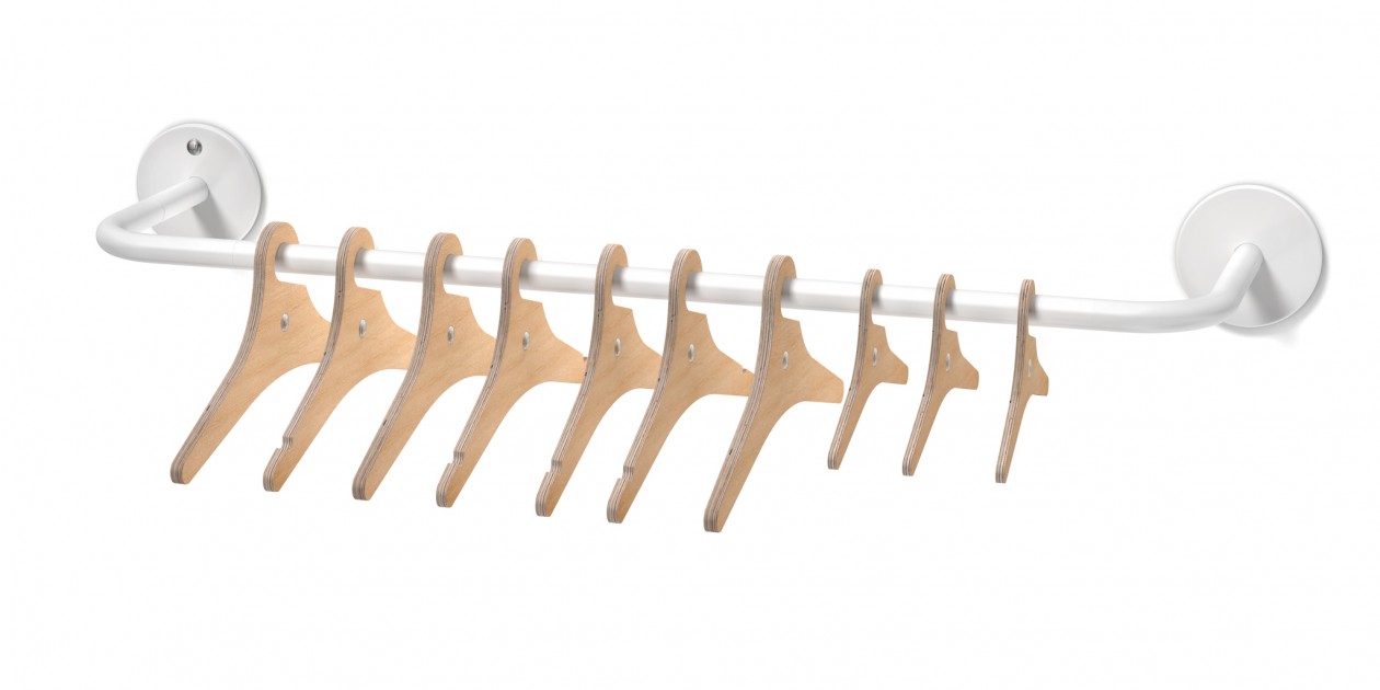 Foto: w3 Wall Horizontal coatrack 6 RiZZ TeunFleskens