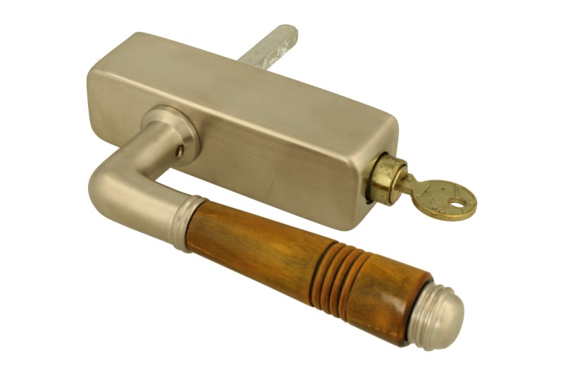 Foto: Draaikiep met slot SL KIKA 12 matnikkel hoorn