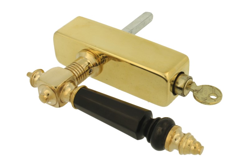 Foto: Draaikiep met slot SL KIKA 19 messing hoorn