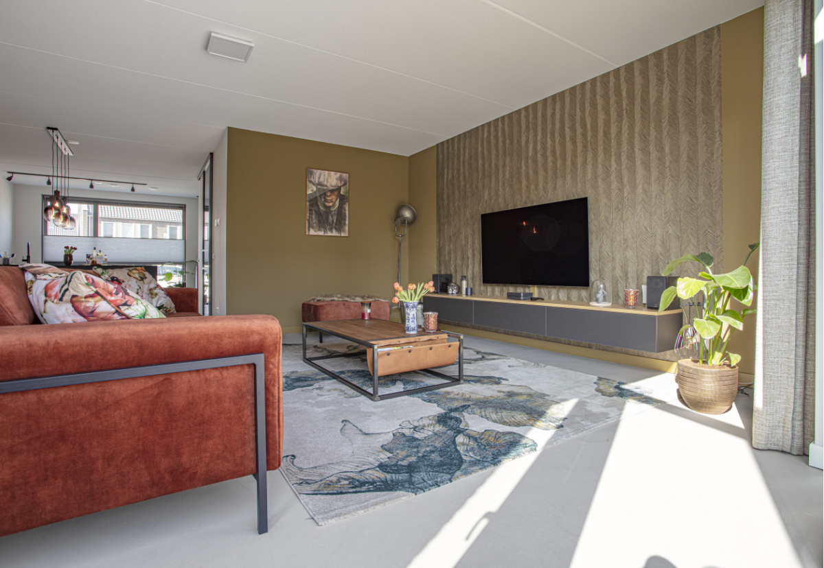 Foto: microcement woonkamer