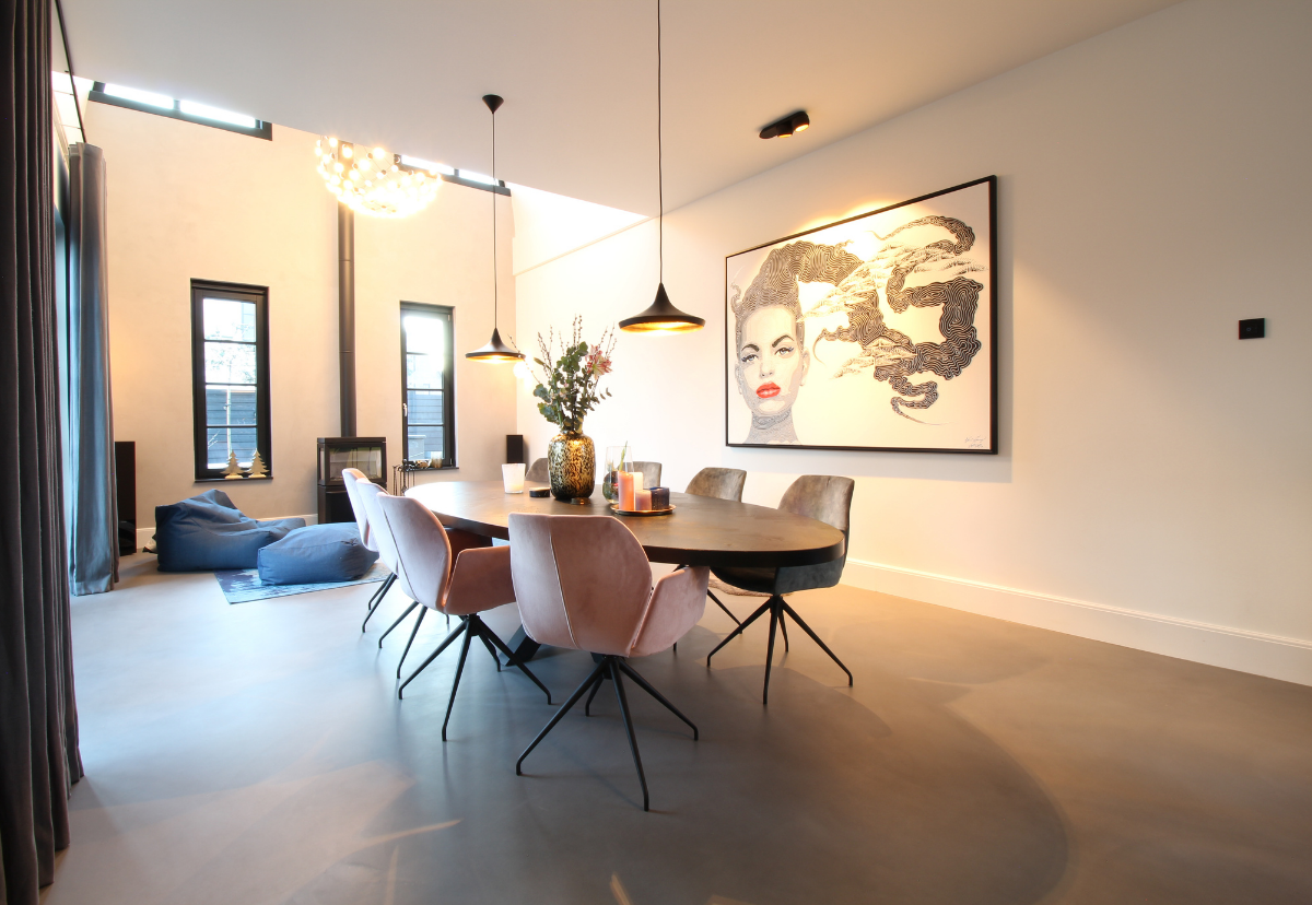 Foto: microcement eetkamer