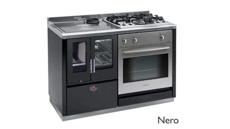 Foto: COMBI Fornuis Prima 120 Plus hout  elektrische oven  gas