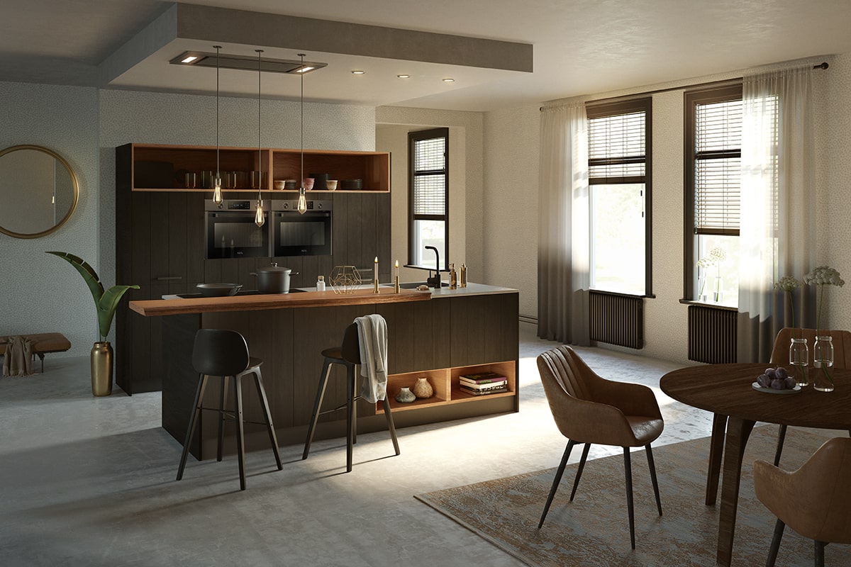 Foto: Keuken Noland zwart perspectief min