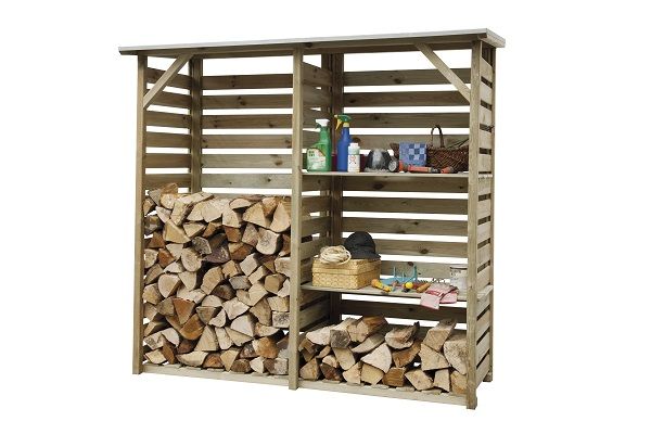 Foto: 991023 basic haardhoutberging twin tuindecoratie