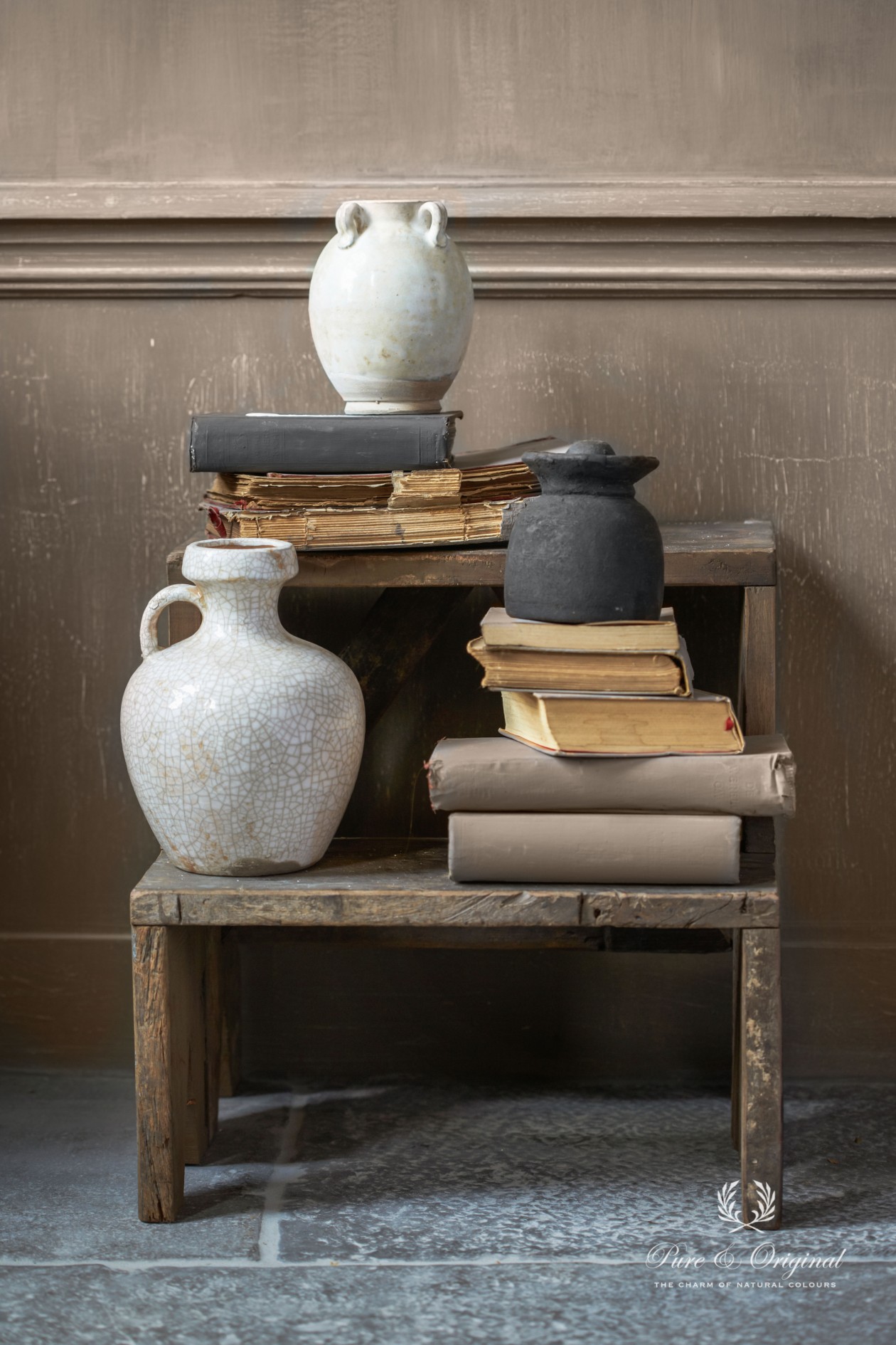 Foto: w3 Pure Orignal Fresco kalkverf Lime Paint color Hazelnut Butter