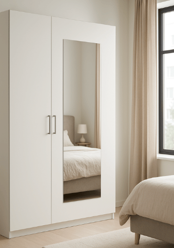 Foto : Plakspiegel voor kast, deur en meubels