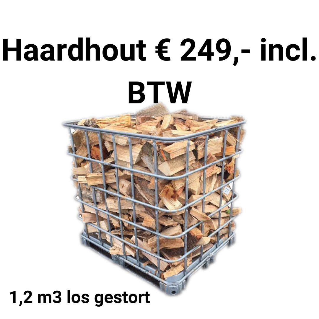 Foto : Nieuw bij Heatconnect | Haardhout € 249,- voor 1,2 m3 los gestort hout