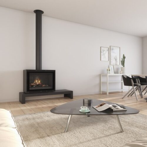 Foto: Heat Becafire CubR met sokkel Cailla 500x500