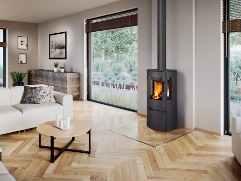 Foto : DENVER houtkachel – modern design en krachtig vuur