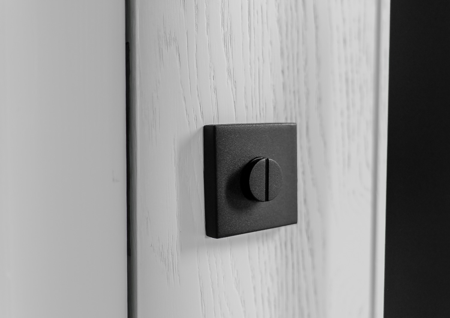 Foto: Topdeuren project kootwijkerbroek toiletgarnituur zwart deurbeslag deurgrepen witte freeslijndeuren