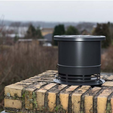 Foto : De Blue Chimney top down brand techniek