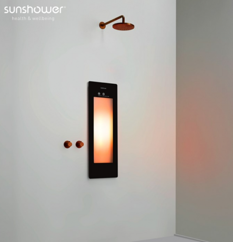 Foto : Sunshower OneS – compacte infraroodontspanning voor elke badkamer