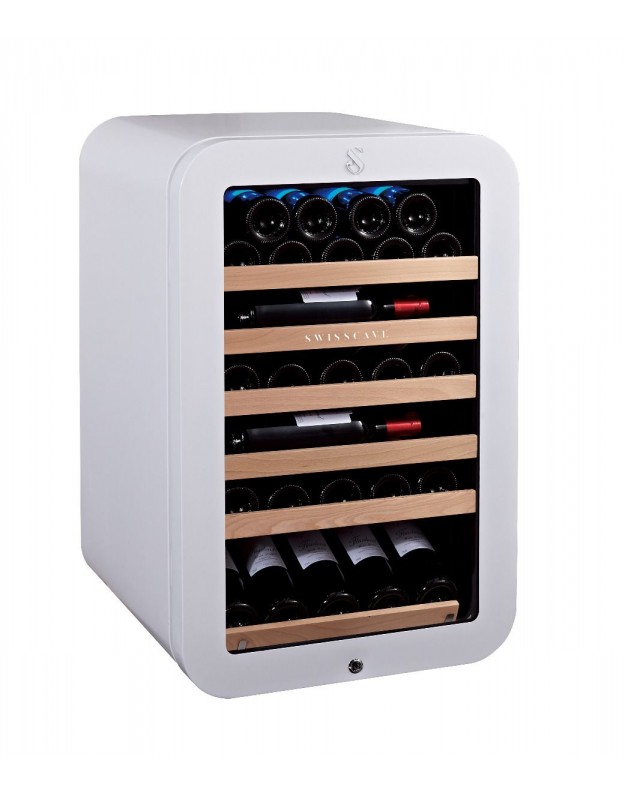 Foto: Wonennl Swisscave WL120F Retrolook retrostyle wijnkoelkast retro wijnklimaatkast wit wijn 625x794