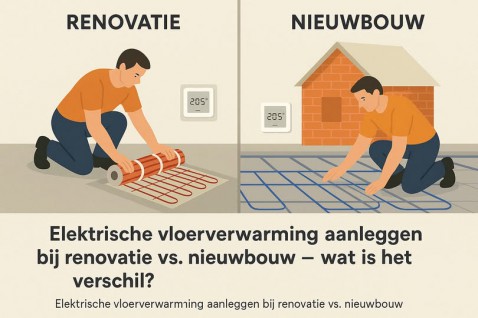 Foto : Renovatie of nieuwbouw? Zo kies je de juiste elektrische vloerverwarming