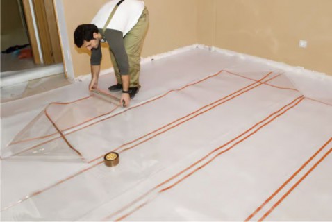 Foto : Vloerverwarming zonder veel extra vloerhoogte