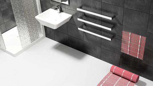 Foto: wanverwarming badkamer