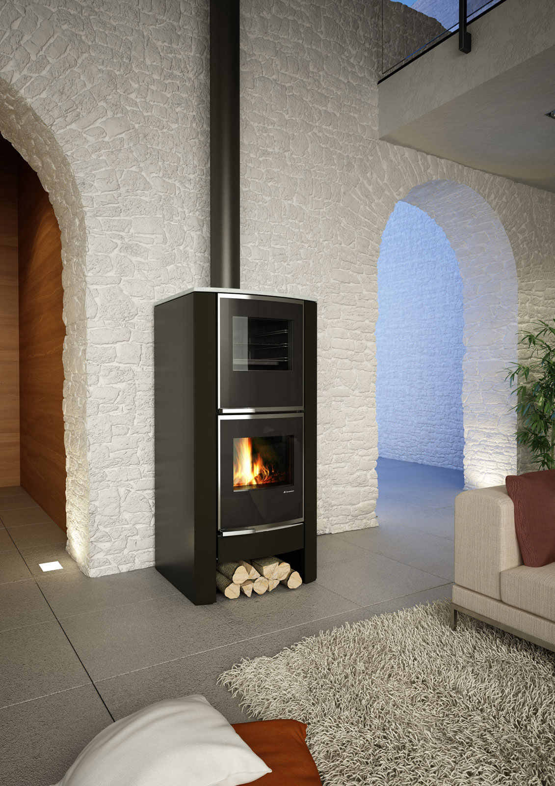 Foto: DeManincor Houtkachel Oven Z60F 2  1 