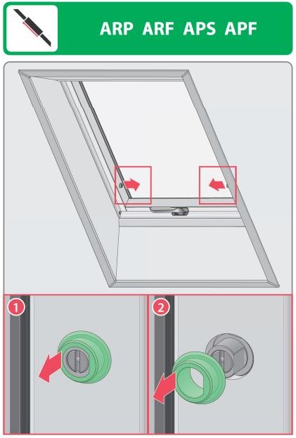 Foto: Instructie binnenzonwering Greenview PK dakraam  1 