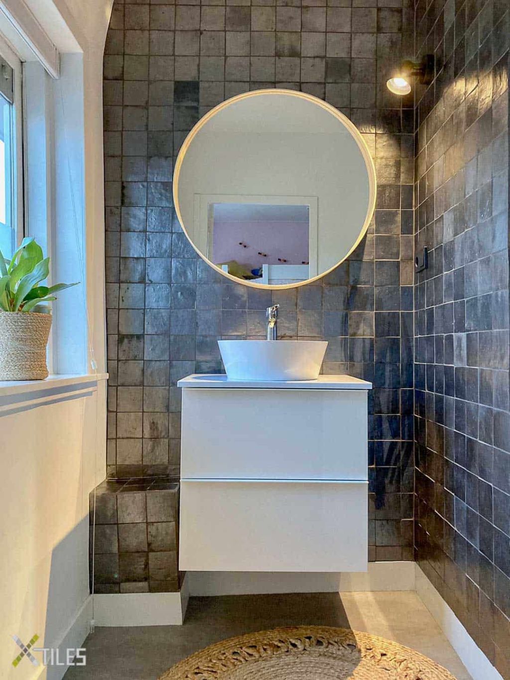 Foto: Marokkaanse zelliges metallic zwart 002 wonen nl