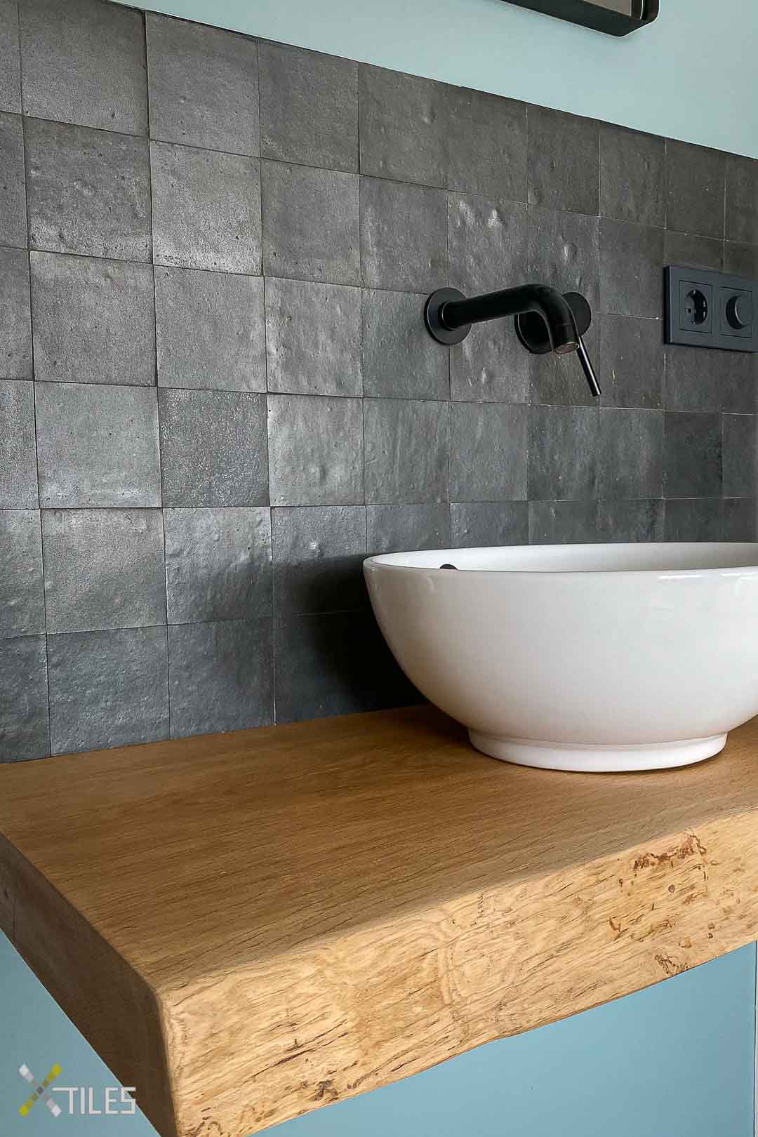 Foto: Marokkaanse zelliges metallic zwart 003