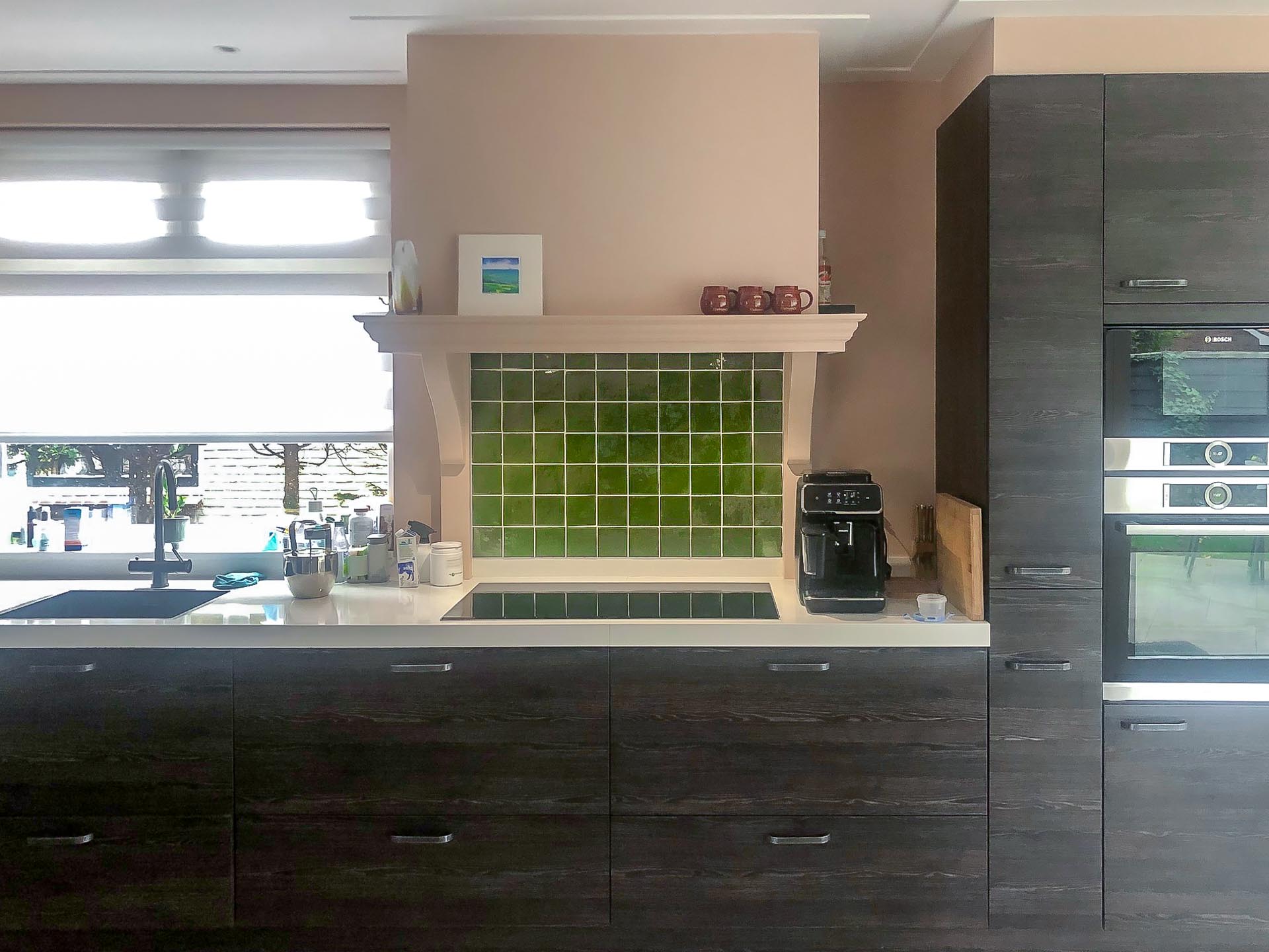 Foto: wandtegels zelliges groen 006