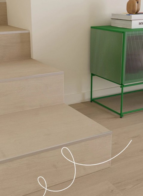 Foto : Perfecte afwerking met Parquetvinyl profielen