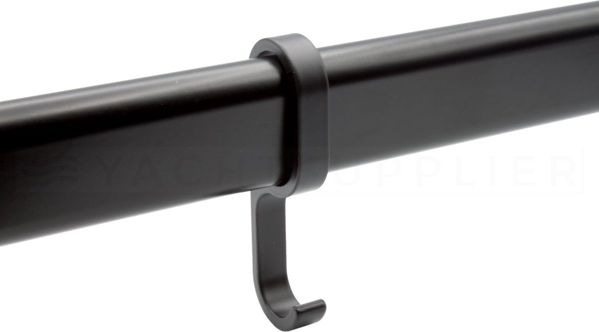 Foto: Schuifhaak voor kledingroede zwart