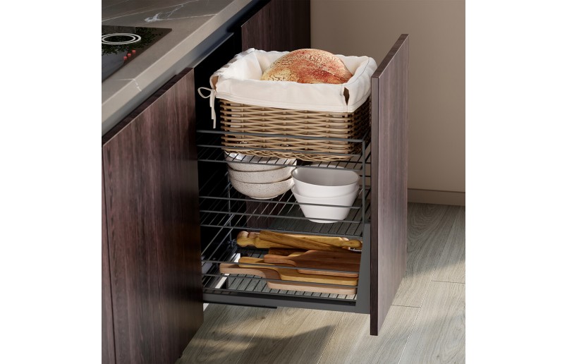 Foto: Supra uittrekframe 3 manden zijgeleiding antraciet 400 mm sfeer 804x516h