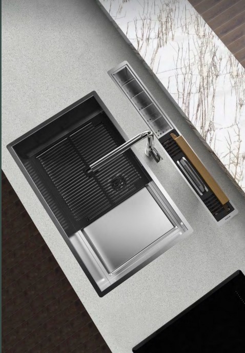 Foto : Foster keukenspoelbakken en accessoires: Italiaans design met slimme functionaliteit