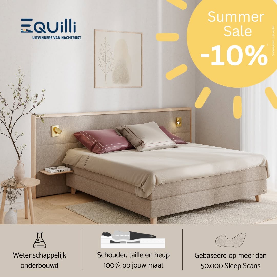 Foto : Summer Sale bij Equilli – investeer in beter slapen