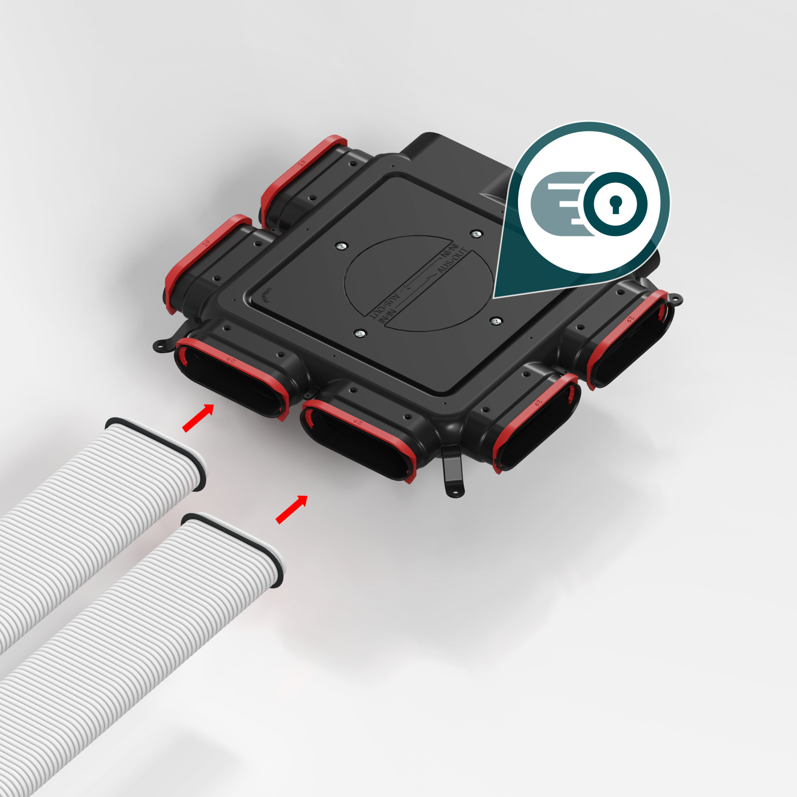 Foto: Zehnder CSY RapidLock ComfoCube CK300 FL51 QuickInstallation Cutout