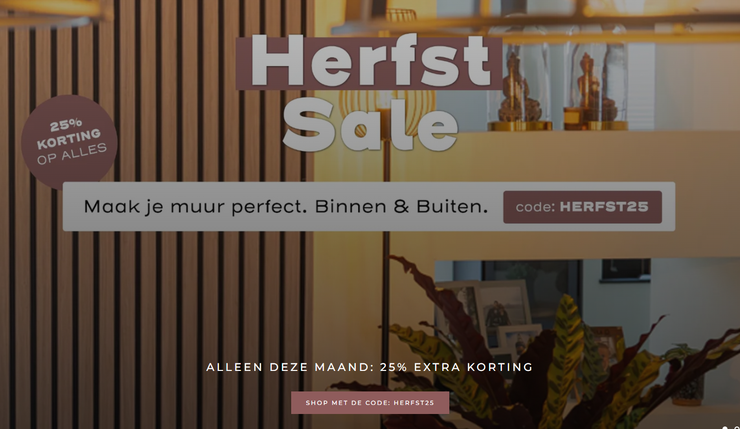 Foto : Herfstkorting bij Aku?Woodpanel: Bespaar 25% op stijlvolle wandpanelen