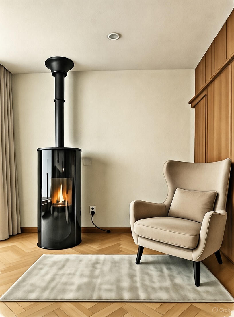 Foto : RIKA Corso: Robuuste ronde pelletkachel zonder nadelen