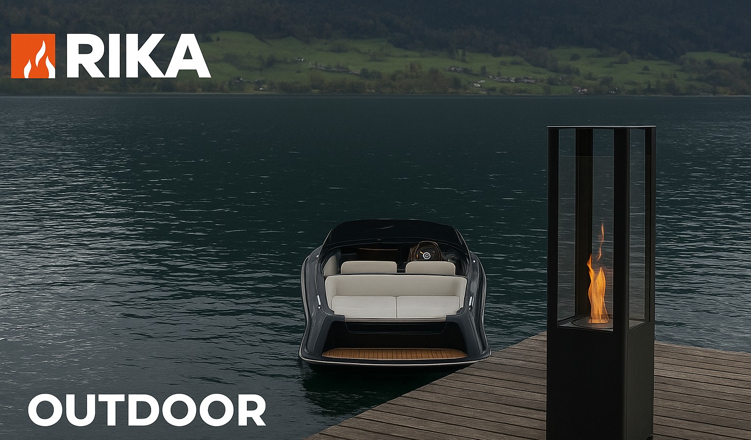 Foto : RIKA Terra – De pellet terrasverwarmer voor knusse avonden buiten