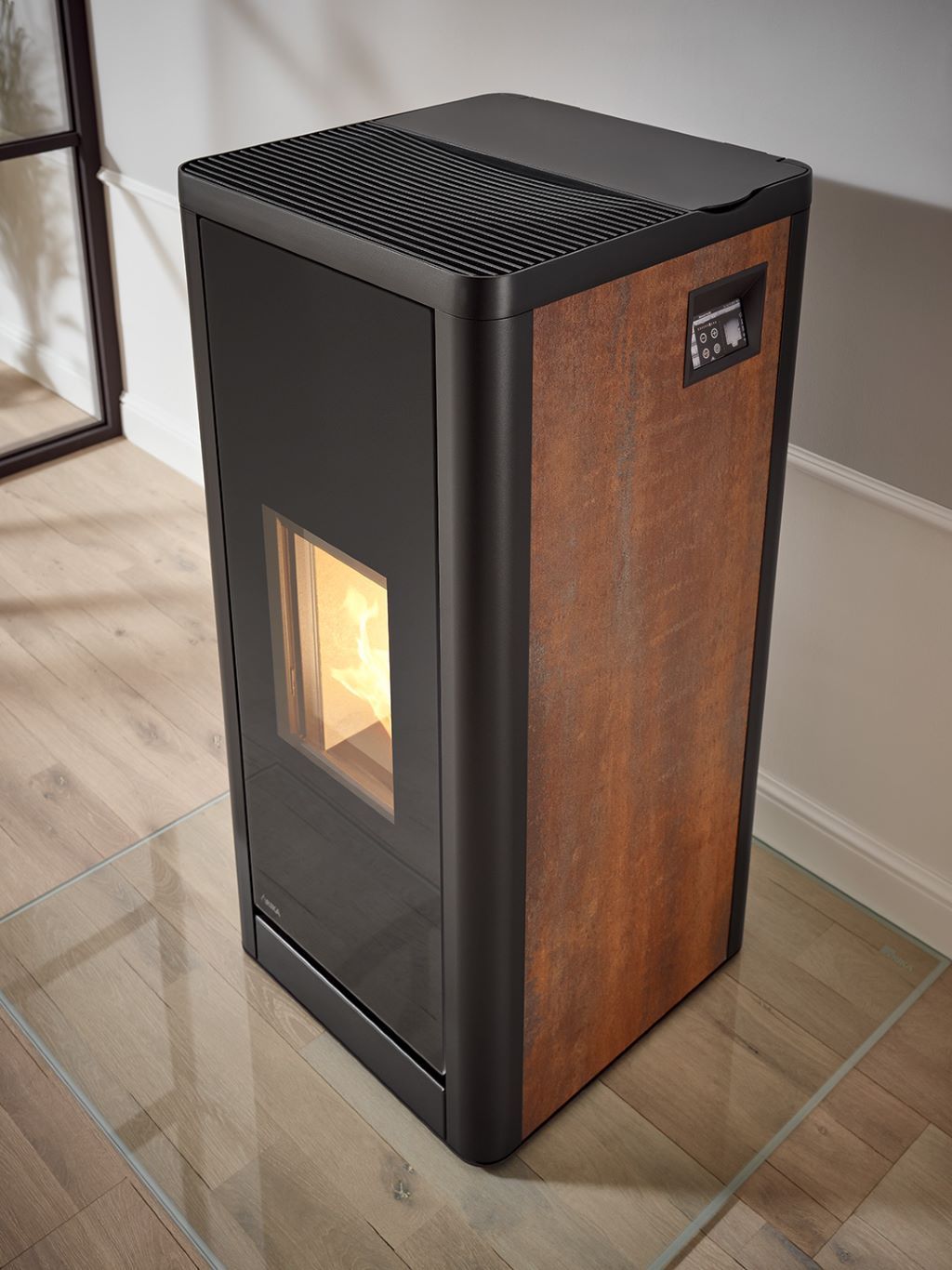 Foto : Sumo stille pelletkachel die tot 3 verschillende ruimtes kan verwarmen