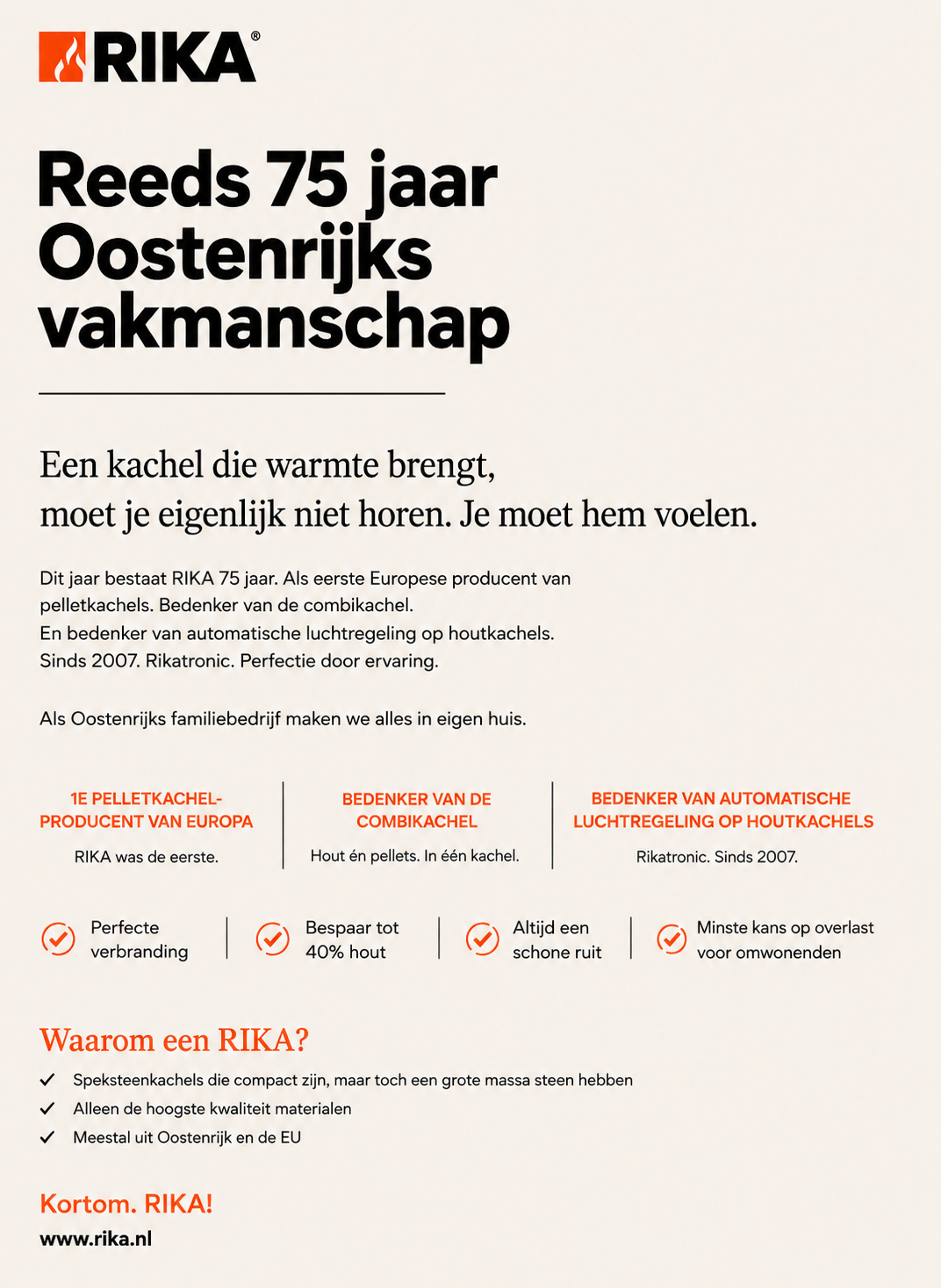 Foto: Waarom een RIKA houtkachel