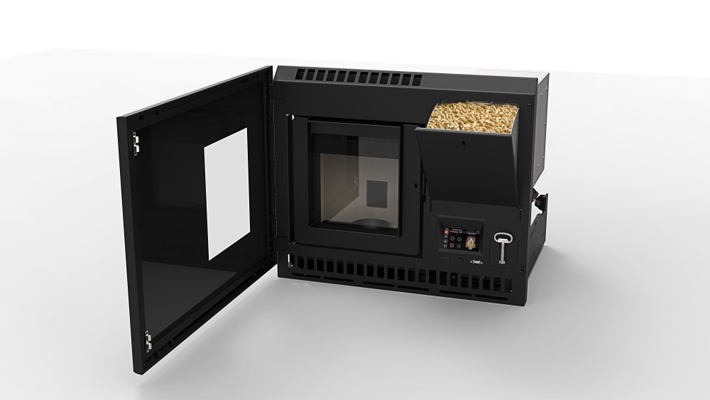 Foto: Wonennl Rika Interno inbouw pellethaard 3