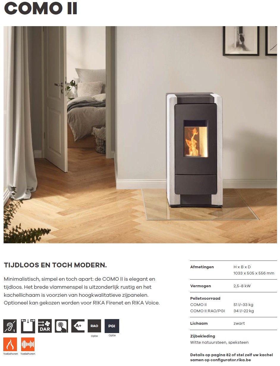 Foto : Made in Austria: De stille pelletkachel met 70KG speksteen warmteopslag en tot 33KG pelletvoorraad