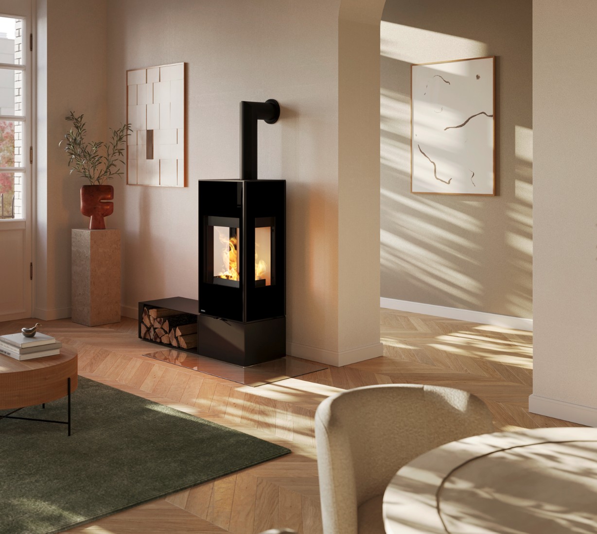 Foto : De Rika Wood 3-s houtkachel