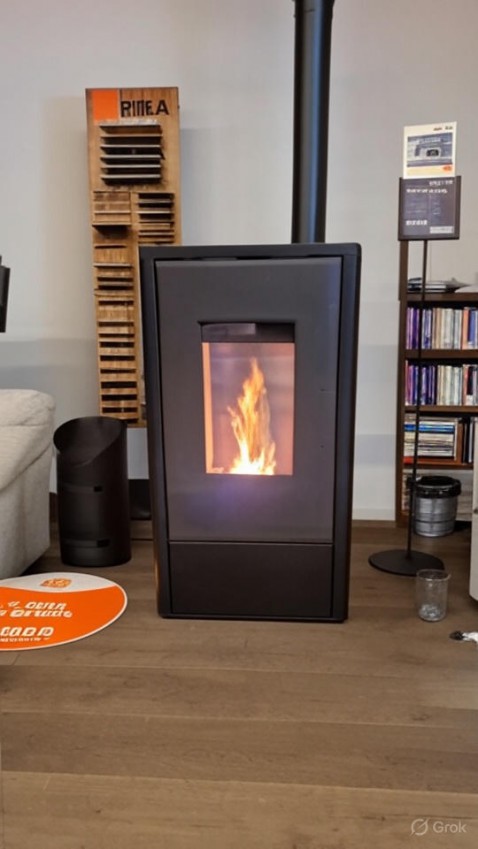 Foto : Rika Primo: Een pelletkachel met extreem lage uitstoot