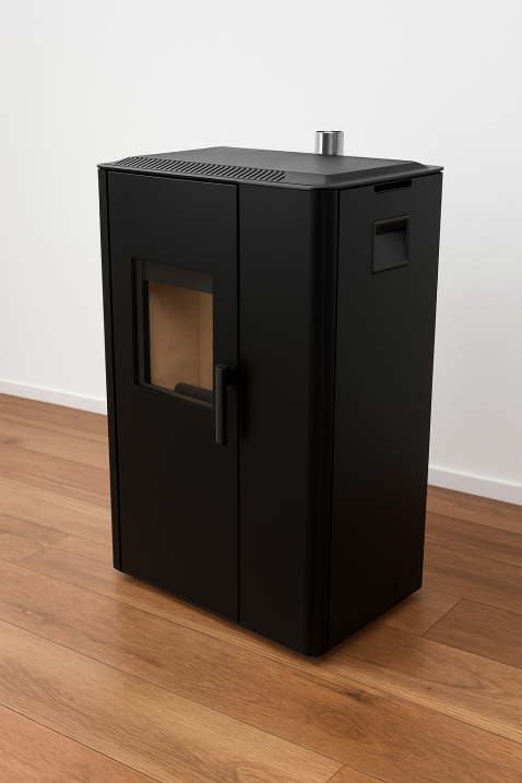 Foto : RIKA Induo 3 combi/hybridekachels: De Perfecte Harmonie Tussen Hout en Pellets