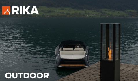 Foto : RIKA Terra – De pellet terrasverwarmer voor knusse avonden buiten